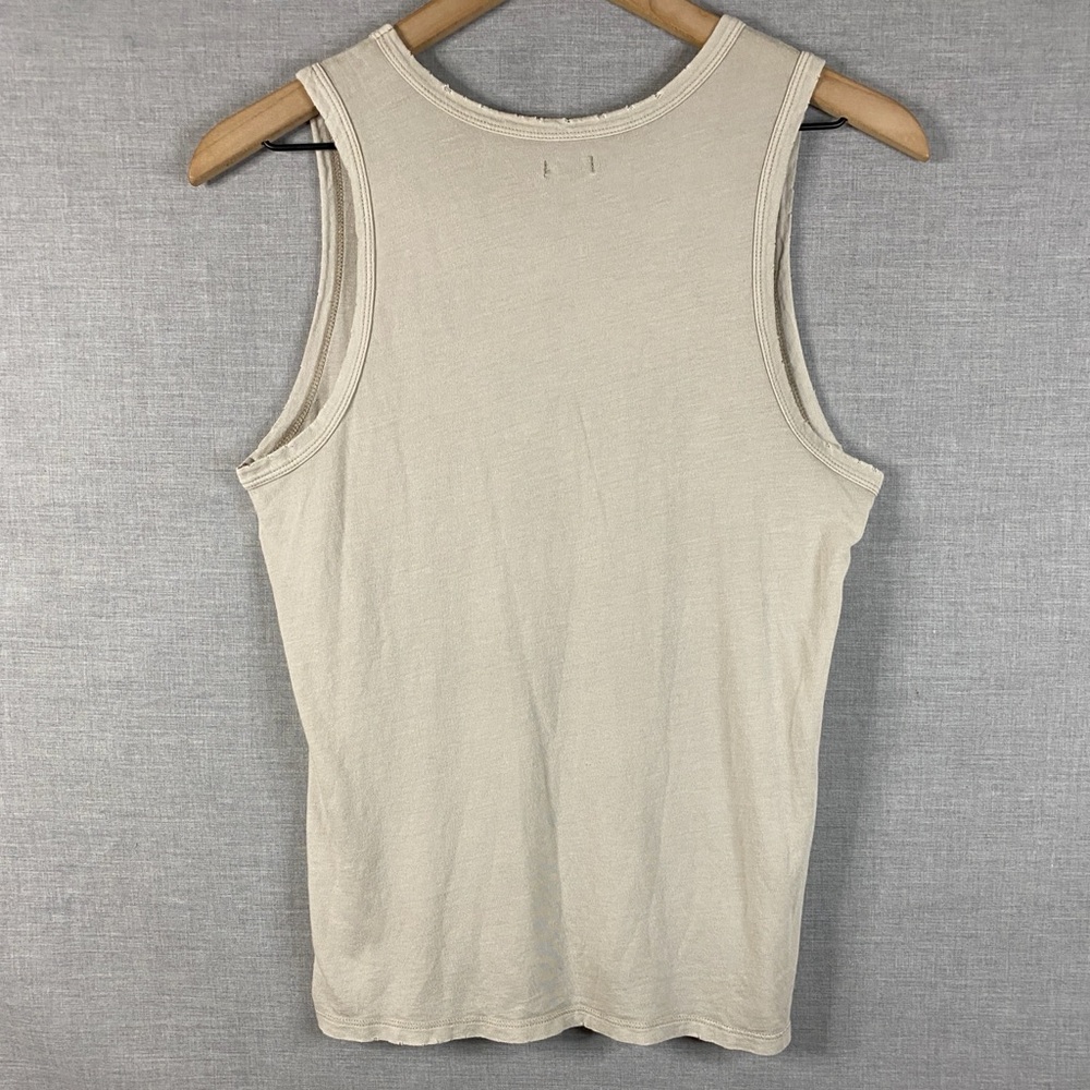 Aerie Women’s Beige Distressed ‘Castaway’ Graphic Tank Top Size Extra Small - Picture 7 of 7